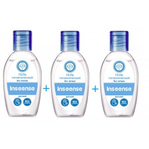 Antibakterinis antiseptinis skystis rankų gelis Inseense 50ml (Nėra alkoholio) 3vnt